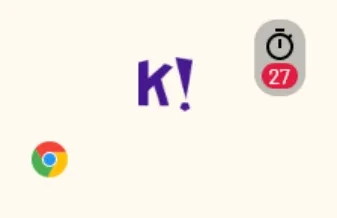 Temporizador de Lugus Teacher sobre la pantalla de un alumno con un Kahoot